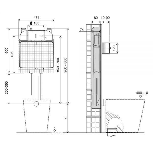 Tissino Rocco2 Ultra Slim Concealed Cistern #2