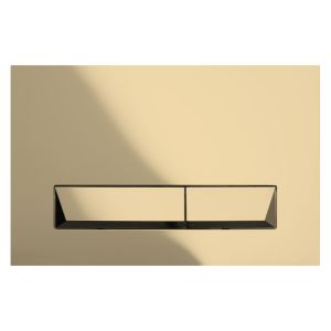 Tissino Rocco2 Quadrato Dual Flush Plate Brushed Brass