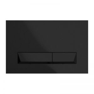 Tissino Rocco2 Quadrato Dual Flush Plate Matt Black