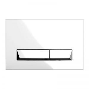 Tissino Rocco2 Quadrato Dual Flush Plate Gloss White