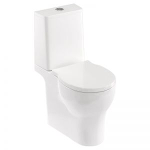 Britton Trim Open Back Close Coupled Toilet with Cistern and Seat