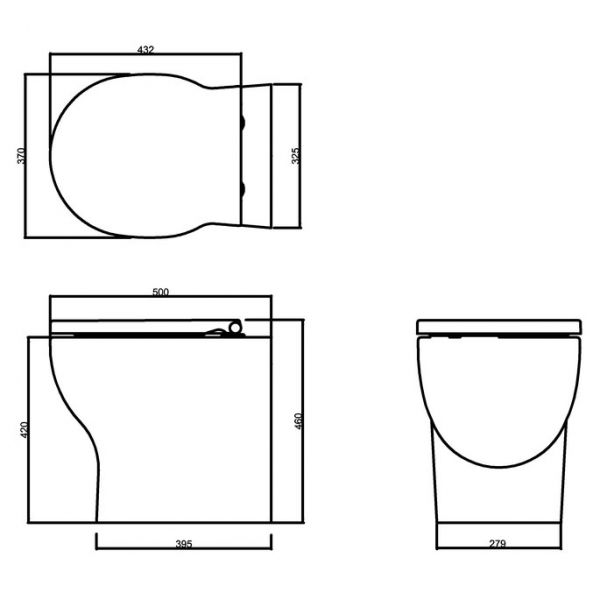 Britton Trim Back to Wall Toilet with Seat #2