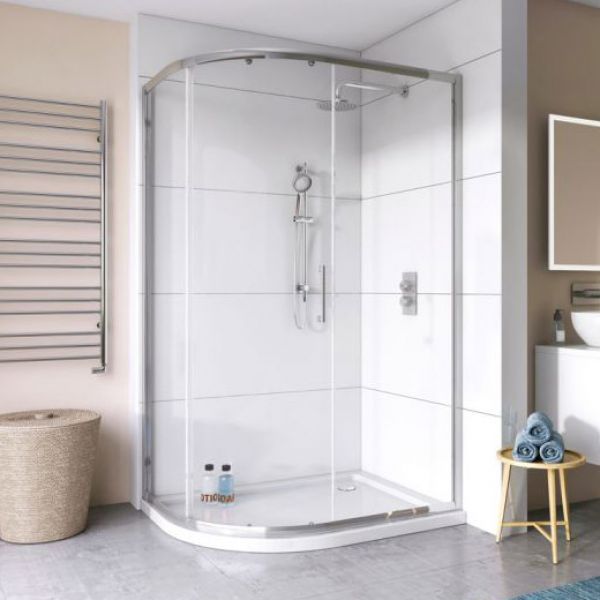 Tissino Rivelo 900 x 900mm Single Door Quadrant Shower Door Enclosure