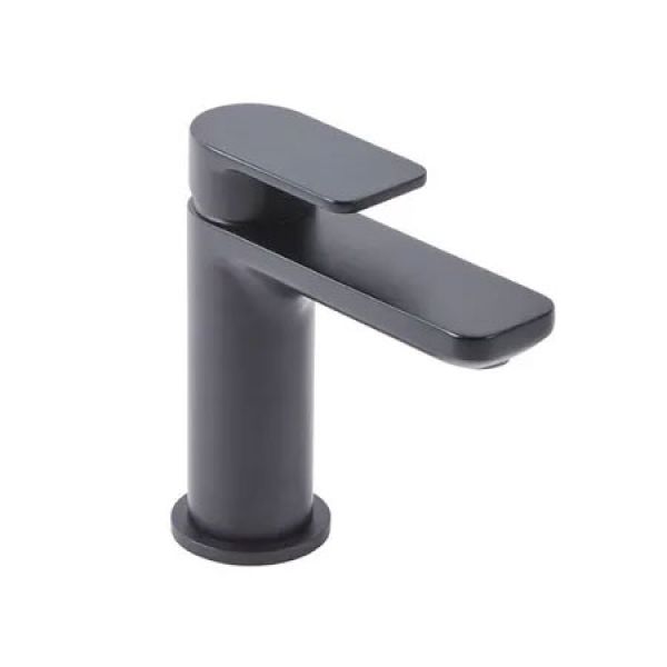 Tavistock Savour Black Mini Basin Mixer Tap with Waste