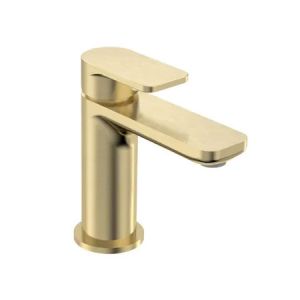 Tavistock Savour Brushed Brass Mini Basin Mixer Tap with Waste