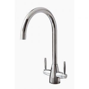Clearwater Tutti Dual Lever Chrome Twist & Spray Monobloc Kitchen Sink Mixer Tap