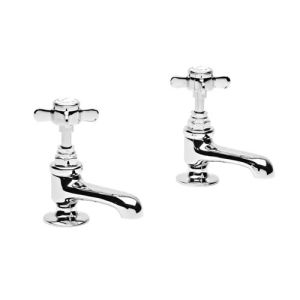 Tavistock Varsity Chrome Cross Head Basin Pillar Taps