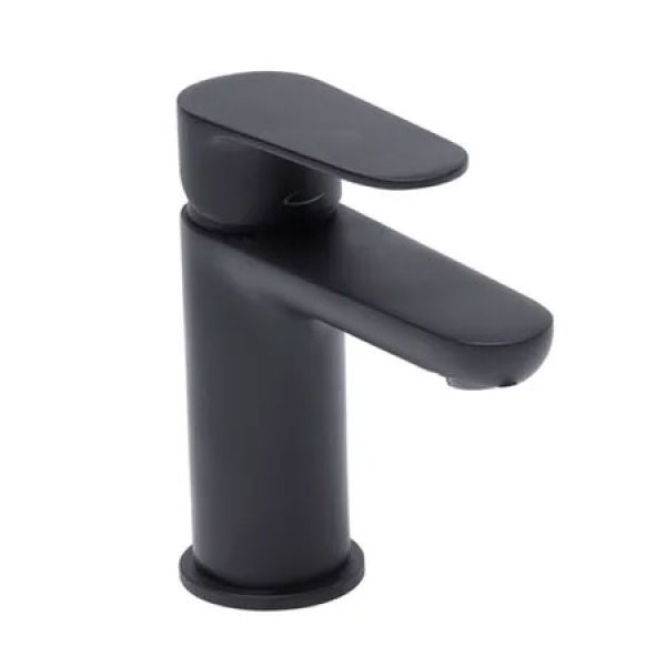 Tavistock Zero Black Mono Basin Mixer Tap with Waste