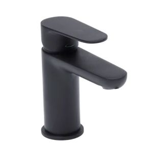 Tavistock Zero Black Mono Basin Mixer Tap with Waste