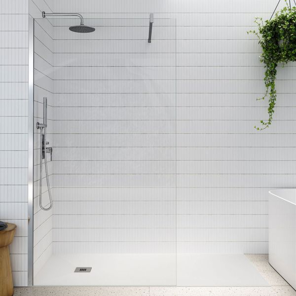 Tissino Armano Chrome 1000mm Wet Room Walk In Shower Panel