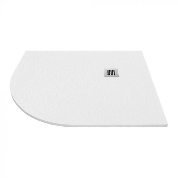 Tissino Giorgio2 1200 x 800 Offset Quadrant Left Hand White Slate Effect Shower Tray