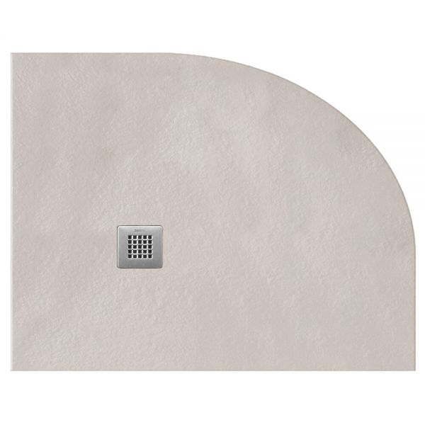 Tissino Giorgio2 1000 x 800 Offset Quadrant Left Hand Soft Taupe Slate Effect Shower Tray