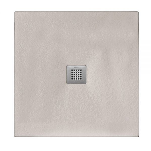 Tissino Giorgio2 1000 x 1000 Square Soft Taupe Slate Effect Shower Tray