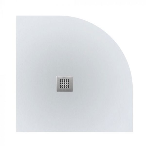 Tissino Giorgio2 1000 x 1000 Quadrant White Slate Effect Shower Tray
