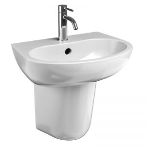 Tissino Nerola Basin and Semi Pedestal 559 x 435mm