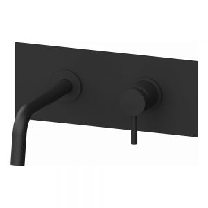 Tissino Parina Matt Black Wall Mounted Basin Mixer Tap