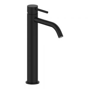 Tissino Parina Matt Black Tall Basin Mixer Tap