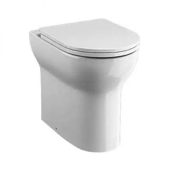 Tissino Nerola Rimless Comfort Height Back To Wall Toilet Pan with Slimline Seat and Matt Black Fixings