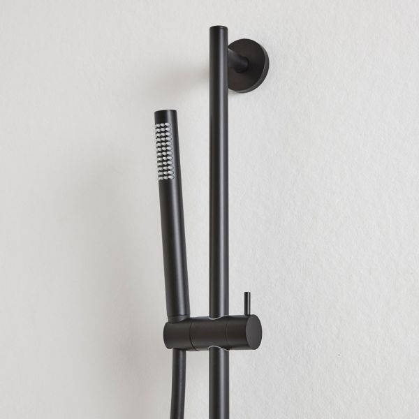 Tissino Parina 750mm Matt Black Slide Rail Shower Kit #3
