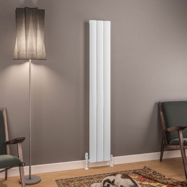 Eastbrook Tordino 1800 x 280 Matt White Aluminium Designer Radiator #2