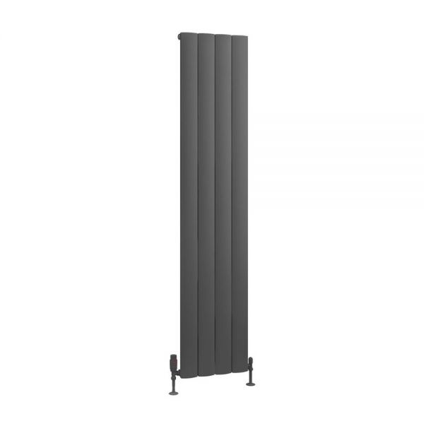 Eastbrook Tordino 1800 x 375 Matt Anthracite Aluminium Designer Radiator