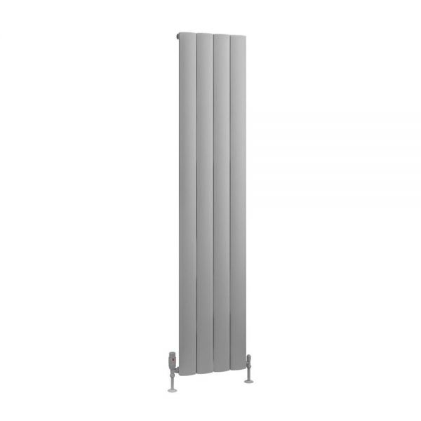 Eastbrook Tordino 1800 x 375 Matt Grey Aluminium Designer Radiator