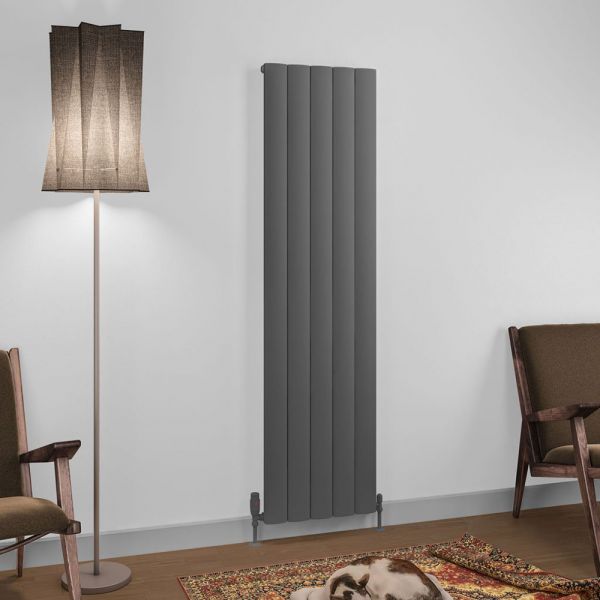 Eastbrook Tordino 1800 x 470 Matt Anthracite Aluminium Designer Radiator #2