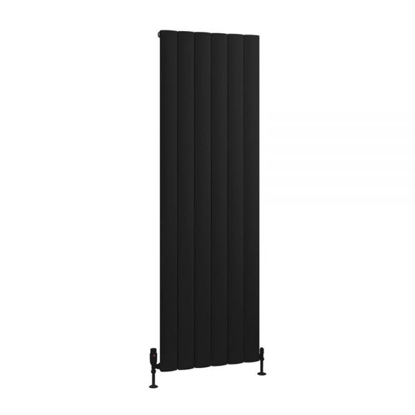 Eastbrook Tordino 1800 x 565 Matt Black Aluminium Designer Radiator