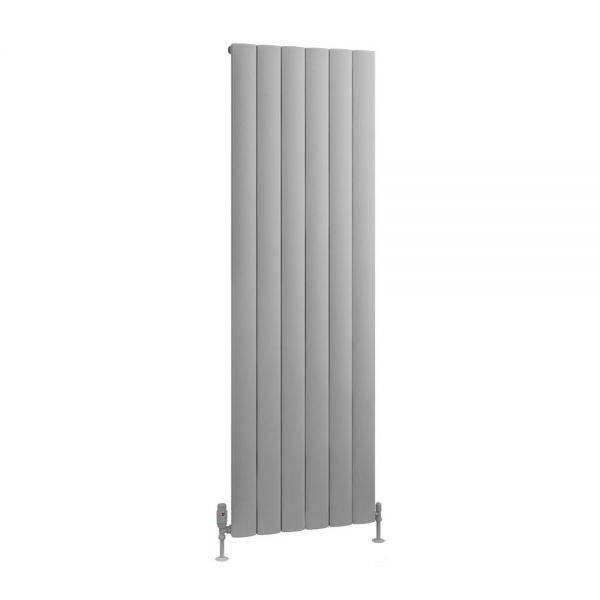 Eastbrook Tordino 1800 x 565 Matt Grey Aluminium Designer Radiator