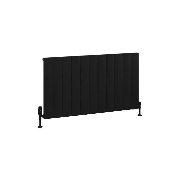 Eastbrook Tordino 600 x 1040 Matt Black Aluminium Designer Radiator