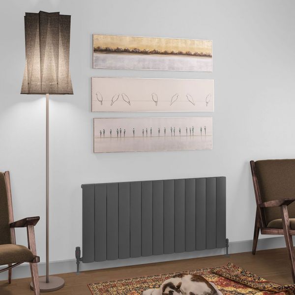 Eastbrook Tordino 600 x 1230 Matt Anthracite Aluminium Designer Radiator #2