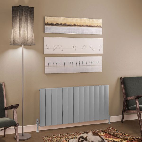 Eastbrook Tordino 600 x 1230 Matt Grey Aluminium Designer Radiator #2