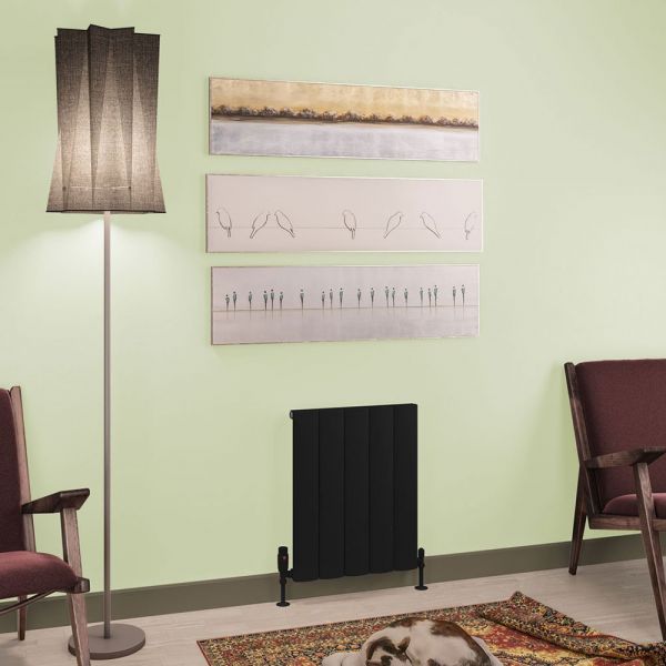 Eastbrook Tordino 600 x 470 Matt Black Aluminium Designer Radiator #2