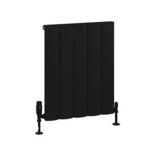 Eastbrook Tordino 600 x 470 Matt Black Aluminium Designer Radiator