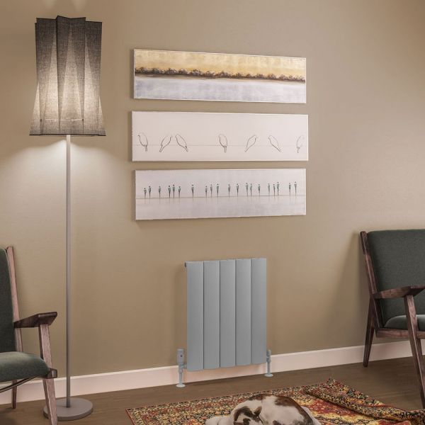 Eastbrook Tordino 600 x 470 Matt Grey Aluminium Designer Radiator #2