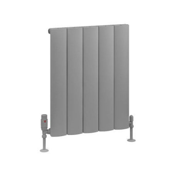 Eastbrook Tordino 600 x 470 Matt Grey Aluminium Designer Radiator
