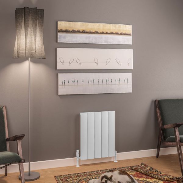 Eastbrook Tordino 600 x 470 Matt White Aluminium Designer Radiator #2