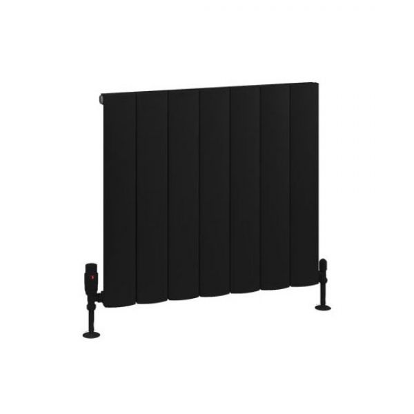 Eastbrook Tordino 600 x 660 Matt Black Aluminium Designer Radiator