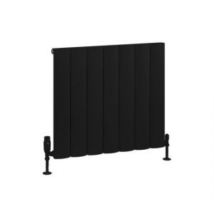 Eastbrook Tordino 600 x 660 Matt Black Aluminium Designer Radiator