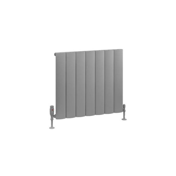 Eastbrook Tordino 600 x 660 Matt Grey Aluminium Designer Radiator