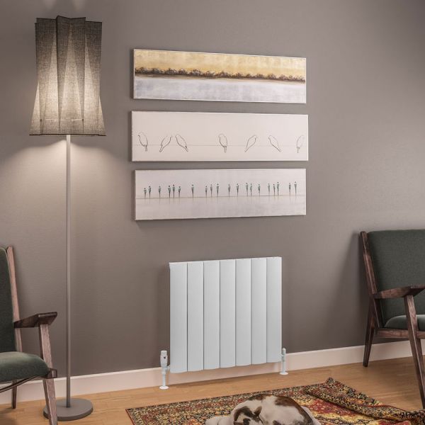 Eastbrook Tordino 600 x 660 Matt White Aluminium Designer Radiator #2