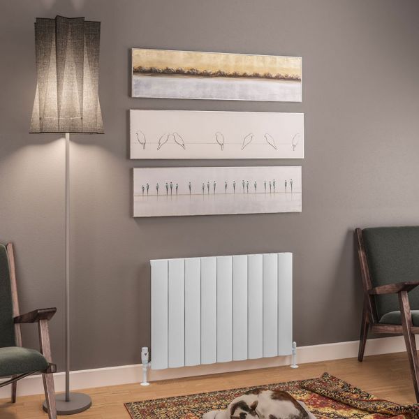 Eastbrook Tordino 600 x 850 Matt White Aluminium Designer Radiator #2