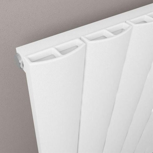 Eastbrook Tordino 600 x 660 Matt White Aluminium Designer Radiator #3