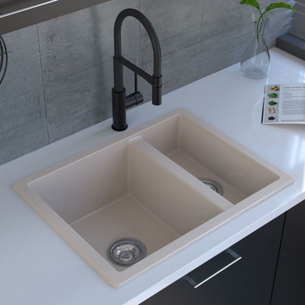 Reginox Toulon Caffe 1.5 Bowl Granite Kitchen Sink 600 x 460mm #3