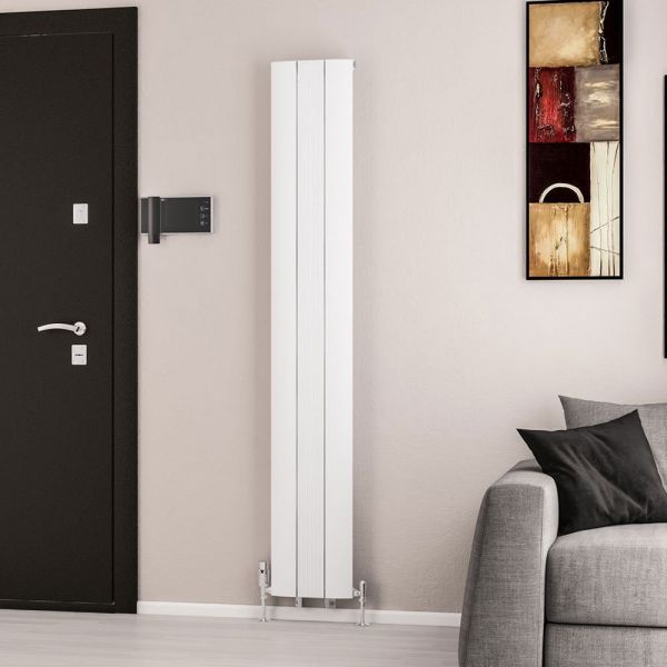 Eastbrook Trent 1800 x 280 Matt White Aluminium Designer Radiator #2