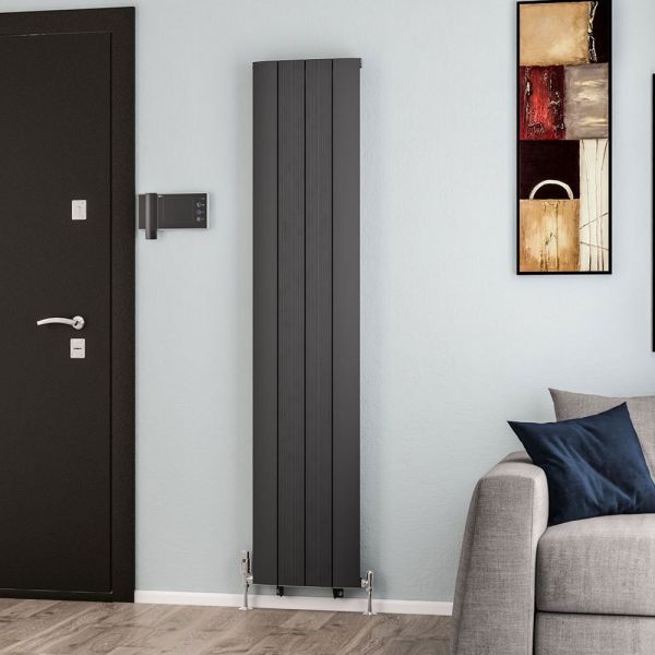 Eastbrook Trent 1800 x 375 Matt Anthracite Aluminium Designer Radiator #2
