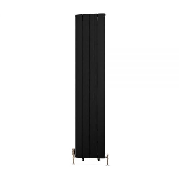 Eastbrook Trent 1800 x 375 Matt Black Aluminium Designer Radiator