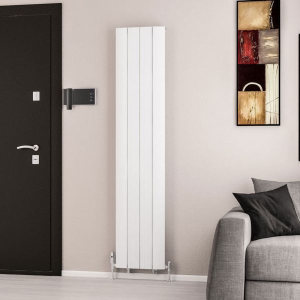 Eastbrook Trent 1800 x 375 Matt White Aluminium Designer Radiator #2