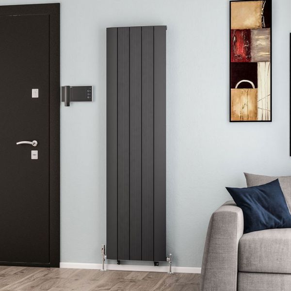 Eastbrook Trent 1800 x 470 Matt Anthracite Aluminium Designer Radiator #2