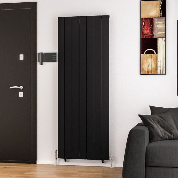 Eastbrook Trent 1800 x 660 Matt Black Aluminium Designer Radiator #2